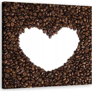 Obraz OBRAZ DO KUCHYNĚ Srdce z kávy 60x60