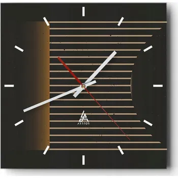 Hodiny Velké nástěnné hodiny 40x40 Abstrakce Skleněné tiché hodiny