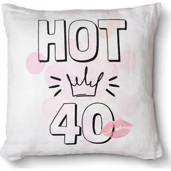 Dekorativní polštářek Pohodlný dekorativní foto polštář s potiskem jako dárek 40x40 cm - Hot 40