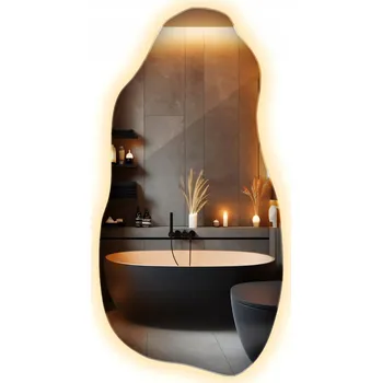 Zrcadlo Koupelnové Zrcadlo LED 40x80 cm Moderní Loft Styl do Koupelny i Ložnice