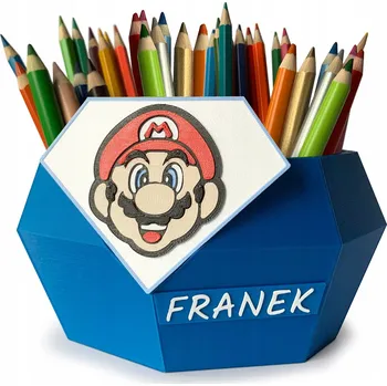 Úložný box Organizér na stůl, Stojan na pastelky, pouzdro na tužky JMÉNO MARIO EKO Kajawis