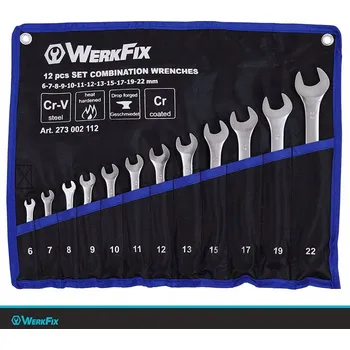 Klíč Očkoplochý klíč – sada očkoplochých klíčů 12 ks CrV S&R WerkFix