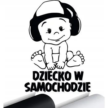 Samolepicí dekorace na vozidlo Samolepka na auto DÍTĚ V AUTĚ 17X13 cm