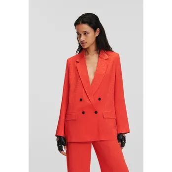 Dámské sako BLEJZR KARL LAGERFELD LOGO TAILORED BLAZER FIERY RED