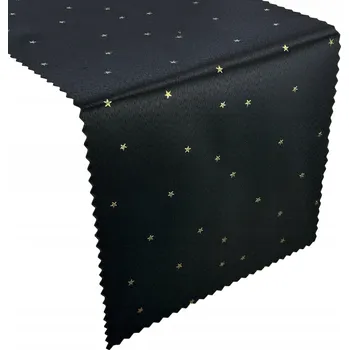 Prostěradlo Bieżnik černý, zlatý 160 x 40 cm