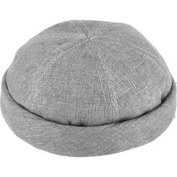 Čepice Fiebig - Headwear since 1903 Lněná čepice - Docker šedý - 8821108 Velikost: 59 cm (L)