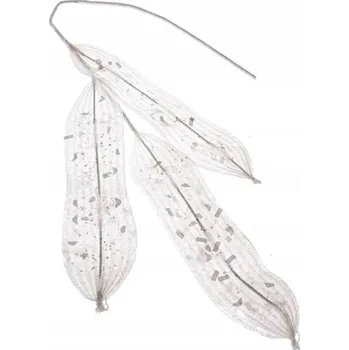 umělá květina UMĚLÁ VĚTVIČKA BÍLÁ LESKLÁ 89 Cm