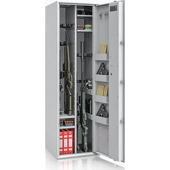 Trezor ISS Skříň na zbraně SIEGEN MAX KOMBI 500083.52 EL, světle šedá