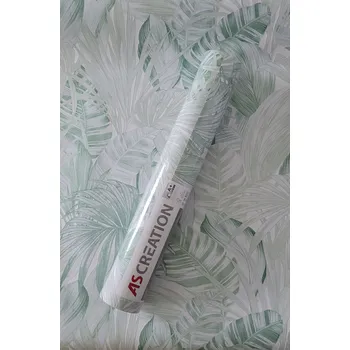 Tapeta Vinylová tapeta na zeď AS Creation 368202 zeleno-bílá 0,53 x 10,05 m