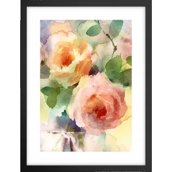 Obraz Obraz plakát v černém rámu do obýváku 30x40 květiny foto plakáty na zeď