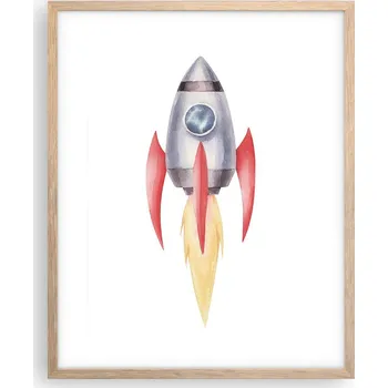 Obraz Obraz plakát na zeď v rámu světlý dub 40x50 kosmos plakáty do obýváku