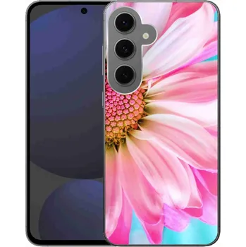 Pouzdro na mobilní telefon Gelový kryt mmCase na Samsung Galaxy S24 FE - růžová květina