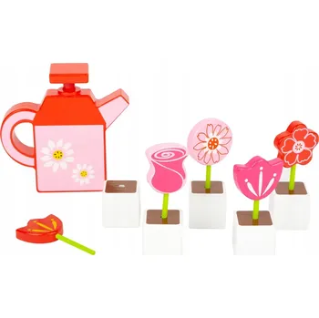 Hračka pro nejmenší SMALL FOOT Sada květin s konvičkou Montessori