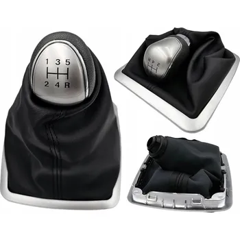 Hlavice řadicí páky HLAVICE ŘADICÍ PÁKY S MANŽETOU Ford Focus II 2007-2011 5 RYCHLOSTÍ STŘÍBRNÁ