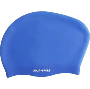 Plavecká čepice SILIKONOVÁ PLAVECKÁ ČEPICE NA DLOUHÉ VLASY DO BAZÉNU Aqua-Sport