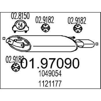 Tlumič výfuku Zadní tlumič výfuku MTS 01.97090