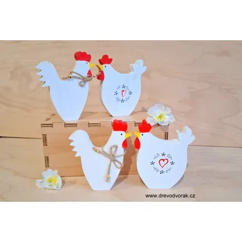 Velikonoční dekorace Kohoutek a slepička Varianta: Kohoutek
