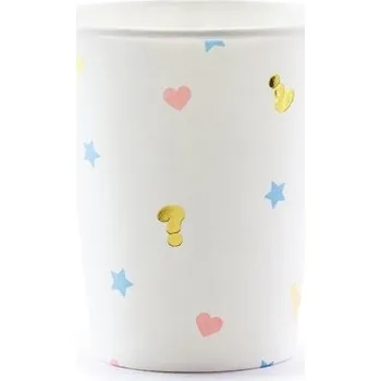 Party nádobí Papírové Kelímky Party deco chlapce nebo holčičky bílé 6 ks 200 ml