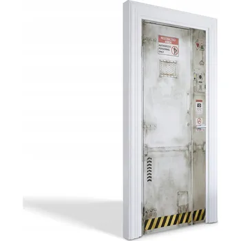 Fototapeta Dekorativní samolepka maskující na dveře, skříň, nábytek - Zóna uzavřena 75x205 cm