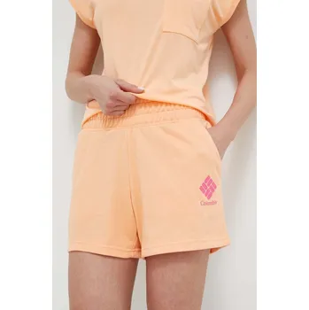 Dámské kraťasy Kraťasy Columbia dámské, oranžová barva, hladké, high waist 2032881 24X, vel. M