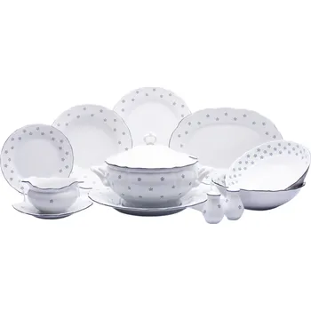 Jídelní set Jídelní souprava, český porcelán, Verona, 26 d., modrá valbella, G. Benedikt