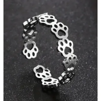 Prsten Ocelový prstýnek tlapičky