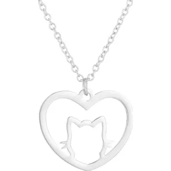 Řetízek Náhrdelník a přívěsek kočka