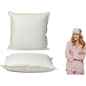 Polštář Polštář 40x40 ECRU s peřím a prachovým peřím - extra měkký 100% BAVLNA - POLSKÝ výrobek