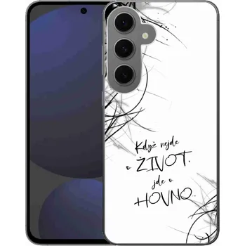 Pouzdro na mobilní telefon Gelový kryt mmCase na Samsung Galaxy S24 FE - vtipný text 16 bílé pozadí