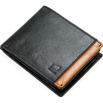 Peněženka Nordee Pánská kožená peněženka černá Rein N992