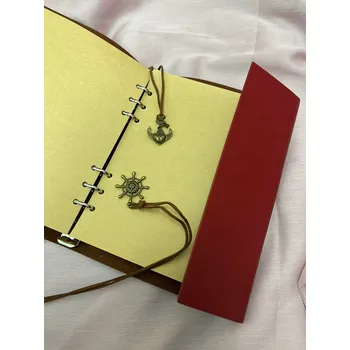 Retro pouzdro z umělé kůže, zápisník, deník, cestovatel, kniha, deník