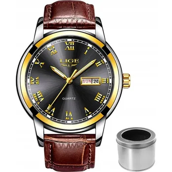 Hodinky PÁNSKÉ HODINKY LIGE KLASICKÉ ELEGANTNÍ KOŽENÉ S DATUMOVKA 4