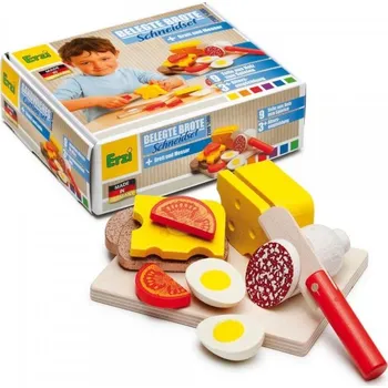 Dřevěná hračka Erzi - Německo Set potravin ke krájení sendvič