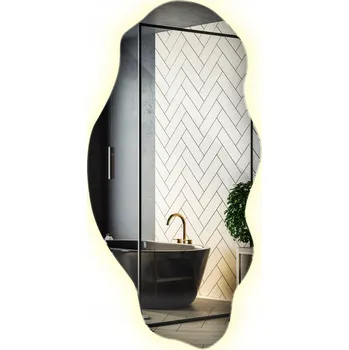 Zrcadlo Nástěnné Dekorativní Zrcadlo S Prémiovým LED Podsvícením do Koupelny na Make-up