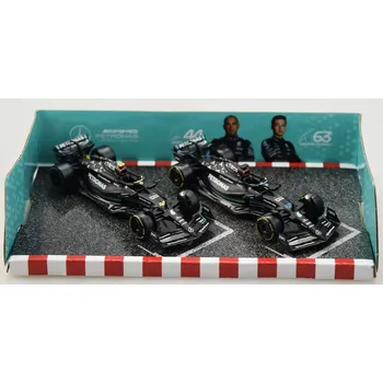 autíčko Mercedes-AMG Set F1 2x W14 No.44 L.Hamilton+No.63 G.Russell (sběratelský model, určeno pouze k vystavení)