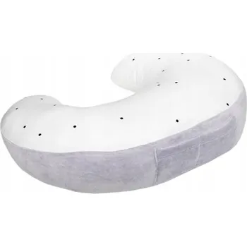 Polštář Bambusový na kojení Polštář Lulumi DOTS SVĚTLE ŠEDÝ