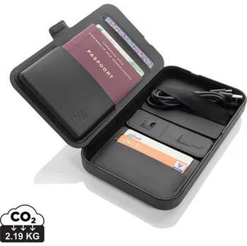 Outdoorové zavazadlo Cestovní pouzdro s nabíječkou 3v1 Swiss Peak z RCS plastu, Firemní dárkové předměty s vlastním potiskem