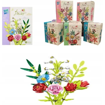 ostatní stavebnice SADA STAVEBNÍCH STAVEBNICE KVĚTINOVÁ KYTICE 8 V 1 087D