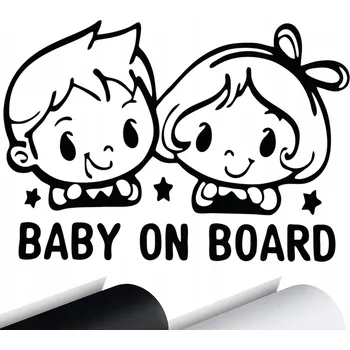 Samolepicí dekorace na vozidlo Samolepka na auto s motivem DÍTĚTE NA PALUBE 16x11