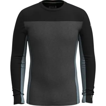 Pánské termo triko Smartwool CLASSIC THERMAL MERINO BL CRW L Černá, Tmavě šedá, Šedá
