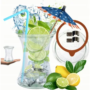 Sklenice Zavařovací Sklenice Weck 370ml pohár DELI žáruvzdorná na džem zavařovací spony víko gumička 1 Ks