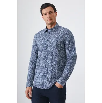 Pánská košile Košile Medicine pánská, tmavomodrá barva, regular, s klasickým límcem RW24.KDM091 59A, vel. M