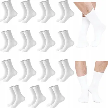 Ponožky bílé bavlněné froté 39-42 sada 10 párů