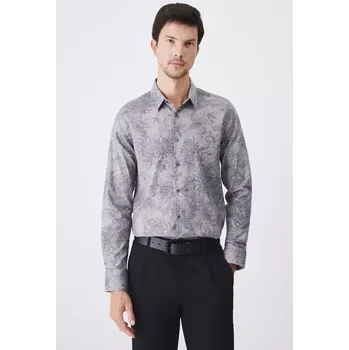 Pánská košile Košile Medicine pánská, šedá barva, slim, s klasickým límcem RW24.KDM074 90A, vel. S