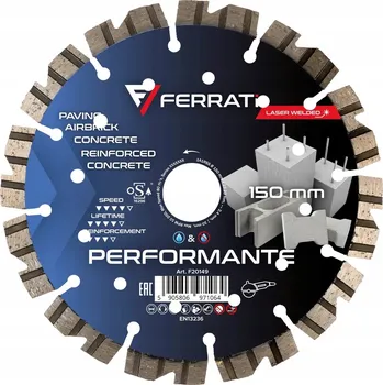 Řezný kotouč FERRATI DIAMANTOVÝ KOTOUČ PERFORMANTE Ø 150 MM x 22,23 MM
