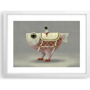 Obraz Obraz plakát v bílém rámu do obýváku 40x30 abstrakce foto na zeď