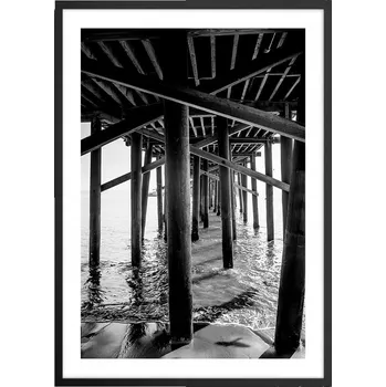 Obraz Plakát v černém rámu do obýváku ložnice 50x70 molo moderní obraz