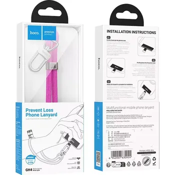 Handsfree HOCO šňůrka na zápěstí GH4 0,21 m růžová