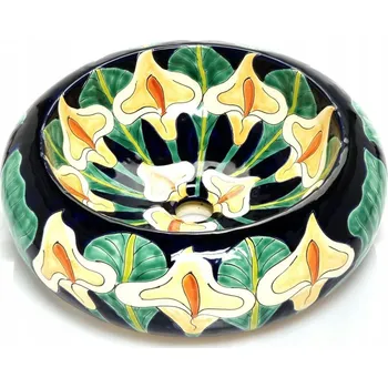 Umyvadlo na desku kulaté Cerames Mexické umyvadlo 40 cm vícebarevné