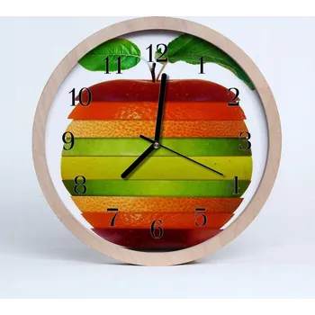 Hodiny Rustikální nástěnné hodiny do loftu Jablko do obýváku 25 cm